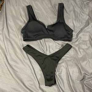 Shein , Size S black bikini with under cut